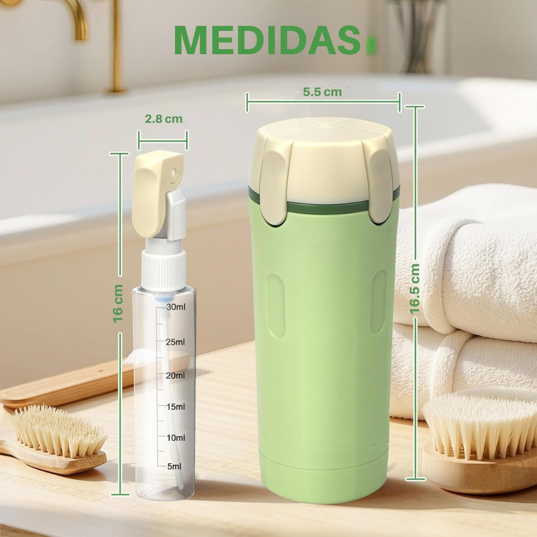 Dispensador de Viaje 4 en 1 Antiderrame