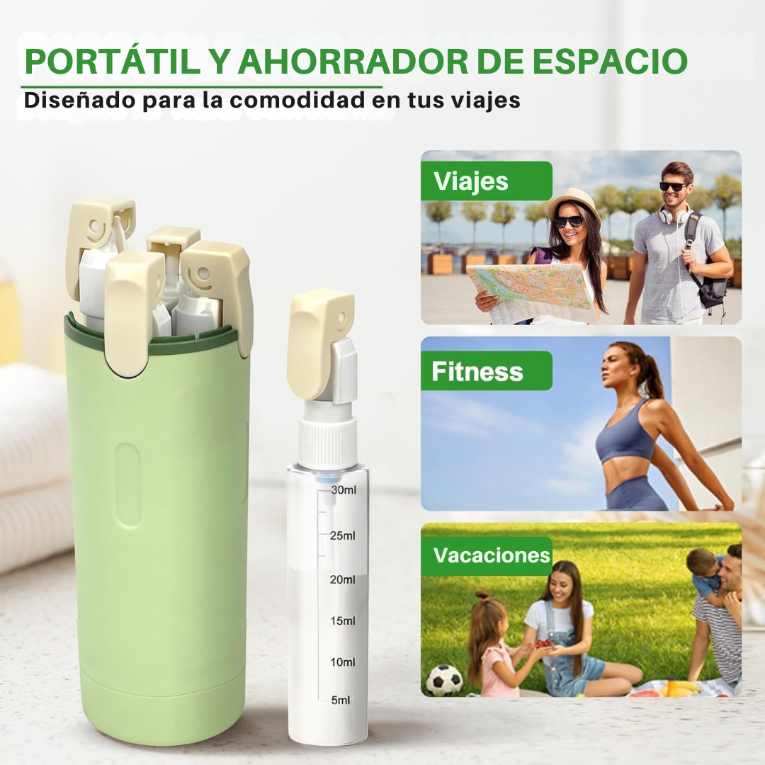 Dispensador de Viaje 4 en 1 Antiderrame